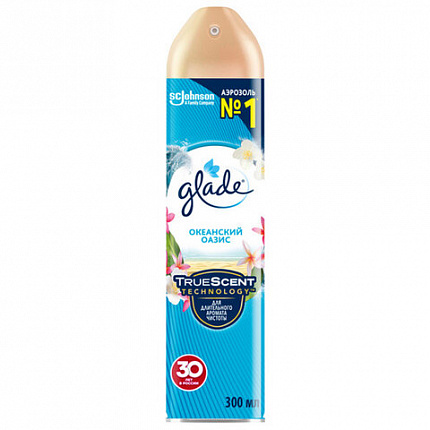 Освежитель воздуха аэрозольный 300 мл, GLADE "Океанский оазис"