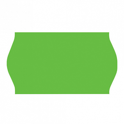 Этикет-лента 26х12 мм, волна, зеленая, комплект 5 рулонов по 800 шт., BRAUBERG, 123579