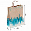 Крафт-пакет бумажный "Лес" 26х15х35 см, с кручеными ручками, плотность 80 г/м2, 112498
