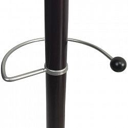 Вешалка-стойка BRABIX "CR-870" на мраморном диске, металл, 5+3 крючка, цвет коричневый, 606436