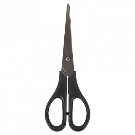 Ножницы ОФИСМАГ "Standard" 170 мм, классической формы, черные, 237099