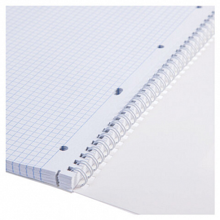 Тетрадь А4 80 л., HATBER, гребень, клетка, матовая ламинация, "Floral collection" (микс в спайке), 082972, 80Т4лВ1гр