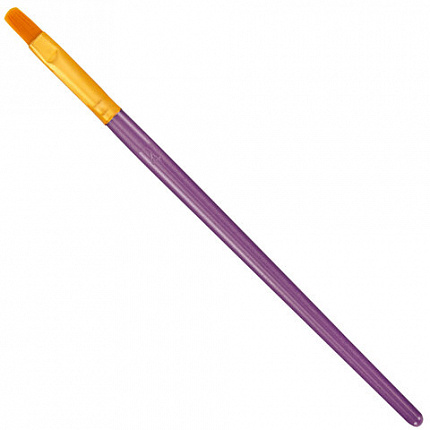 Кисти набор 10 шт., синтетика, фиолетовые, № 2/0-8 (Круглые; Овальные; Плоские; Лайнеры), WBZ, 201086