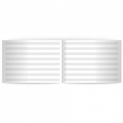 Тетрадь для нот А4, 24 л., обложка мелованный картон, горизонтальная, на скобе, BRAUBERG, "Классика", 404640