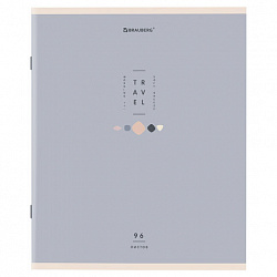 Тетрадь А5 96 л. BRAUBERG скоба, линия, обложка картон, "Natural" (микс в спайке), 404440