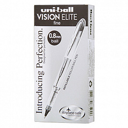 Ручка-роллер UNI-BALL (Япония) "Vision Elite", СИНЯЯ, узел 0,8 мм, линия письма 0,6 мм, UB-200(08)BLUE