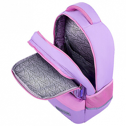 Рюкзак BRAUBERG STAR, 1 отделение, 5 карманов, "Dreamy cat", сиреневый, 40x29x13 см, 271424