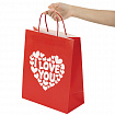 Пакет подарочный (1 штука) 26х13х32 см (L) "Love Story", ассорти, крафт, ЗОЛОТАЯ СКАЗКА, 700821