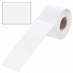 Термоэтикетки ЭКО, 58х90 мм, 500 этикеток в ролике, прозрачная подложка из пленки, 114507