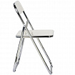 Стул складной глянцевый белый BRABIX "Style CF-015", хромированный каркас, пластик, 533249