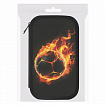 Пенал ЮНЛАНДИЯ, 3 отделения, картон с эффектом soft-touch, 19х11 см, "Fire ball", 273501