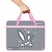 Папка на молнии с ручками BRAUBERG А4, 1 отделение, пластик, 80 мм, "Curious bunny", 272164