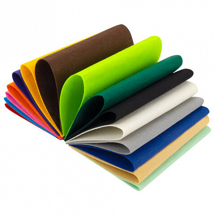 Фетр жесткий А4, 1 мм, 15 листов, 15 цветов, плотность 160 г/м2, ОСТРОВ СОКРОВИЩ, 665668