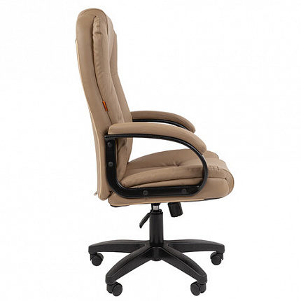 Кресло офисное Chairman CH 600 LT, экокожа, бежевое, 7158660