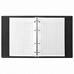 Тетрадь на кольцах А5 (180х220 мм), 80 листов, обложка ПВХ, клетка, BRAUBERG, черный, 403909