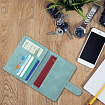 Обложка для паспорта и документов с защитой от считывания, 9 карманов, магнит, экокожа, бирюзовая, BRAUBERG, 238754