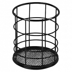 Органайзер-стаканчик для косметики и мелочей MONTE VITA (МОНТЕ ВИТА), металлический, 100х90 мм, черный, 272487