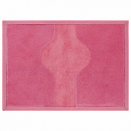 Обложка для паспорта натуральная кожа флоттер, принт "Девушка", цвет пудрово-розовый, BRAUBERG, 238868