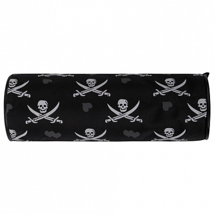 Пенал-косметичка BRAUBERG для учеников начальной школы, черный, "Пираты", 20х7х7 см, 223273