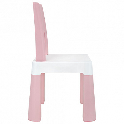 Стол детский + стул BRABIX KIDS CS-003, 2-7 лет, пластик белый + розовый, 533291
