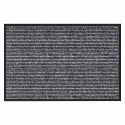 Коврик придверный 60х90 см, СЕРЫЙ, влаго-грязезащитный, 450 г/м2, ребристый, PRIMILA (ПРИМИЛА) EXTRA, 701024