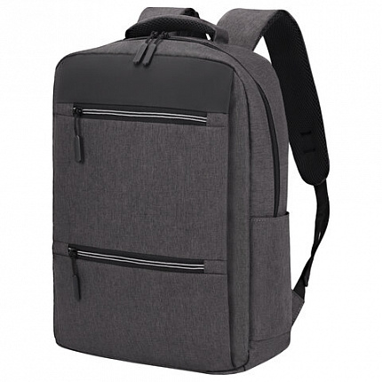 Рюкзак HEIKKI PANEL (ХЕЙКИ) отделение для ноутбука, USB-порт, багажная лента, серый, 44x30x13 см, 273903