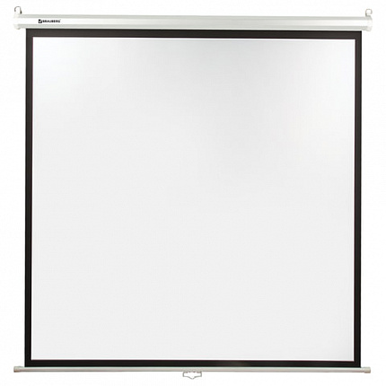 Экран проекционный настенный (200х200 см), матовый, 1:1, BRAUBERG "WALL", 236727