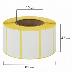 Термоэтикетки ЭКО, 40х30 мм, 1000 этикеток в ролике, 116664