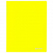 Папка на 2 кольцах BRAUBERG "Neon", 25 мм, внутренний карман, неоновая, желтая, до 170 листов, 0,7 мм, 227457