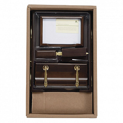 Набор подарочный настольный BESTAR "Apollon" из дерева, 7 предметов, цвет "орех", 236352