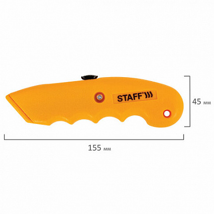 Нож универсальный мощный STAFF PRO, автофиксатор с 3 положениями, ABS-пластик, 238733