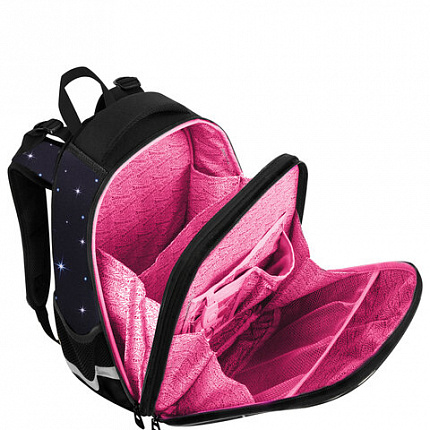 Ранец BRAUBERG PREMIUM, 2 отделения, с брелком, "White kitten", СВЕТЯЩИЙСЯ, 38х29х16 см, 274392