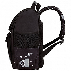 Ранец ПИФАГОР BASIC, 1 отделение, 3 кармана, эргономичная спинка, "Space invader", 35х28х18 см, 273140