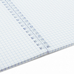 Тетрадь А5, 48 л., BRAUBERG, гребень, клетка, матовая ламинация, "Knowledge" (микс в спайке), 405324