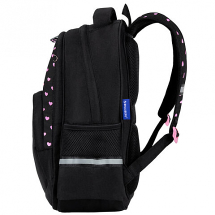 Рюкзак BRAUBERG SOFT, 2 отделения, 3 кармана, "Cool cat", СВЕТЯЩИЙСЯ, 40х31х15 см, 273118