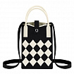 Сумочка-органайзер повседневная HEIKKI KNIT (ХЕЙКИ) кросс боди, вязаная, 17х12х5 см, "Black&White", 273793