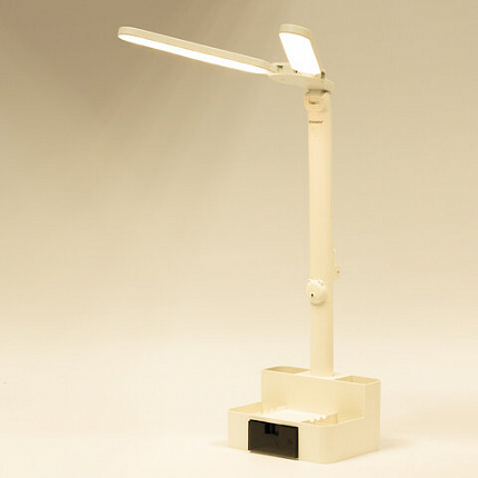 Настольная лампа / светильник беспроводная SONNEN PT-201, органайзер, USB, LED, 5 Вт, 3 режима, белый, 238781