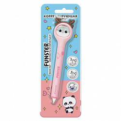 Корректирующая лента FUNSTER (ФАНСТЕР) "Милые зверята", 5 мм x 6 м, ассорти, в блистере, 273982