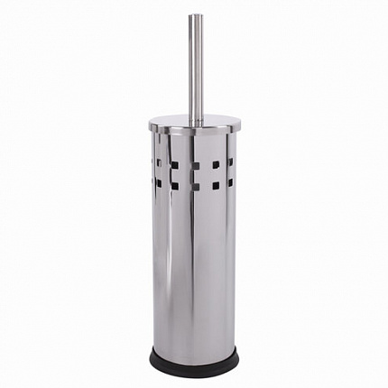 Ершик для унитаза с подставкой, нержавеющая сталь, зеркальный, LAIMA, 601616