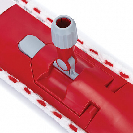 Швабра КОМПЛЕКТ черенок 75-130 см + флаундер 50 см + МОП микрофибра/абразив (ТИП К), PERKLIN (ПЕРКЛИН), 700982