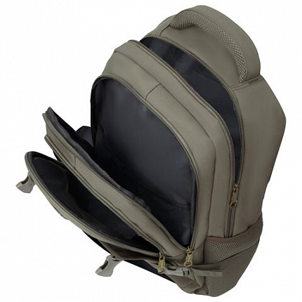 Рюкзак HEIKKI DESERTED (ХЕЙКИ) универсальный, 3 отделения, эргономичный, багажная лента, хаки, 47х33х17 см, 273877