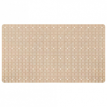 Коврик для ванны противоскользящий 71х40 см, "Пиксели", бежевый, ПВХ, присоски, PRIMILA (ПРИМИЛА), 700383