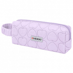 Пенал-косметичка HEIKKI (ХЕЙКИ) с ручкой, 1 отделение, стеганый полиэстер, 21х8х5 см, фиолетовый, 273606