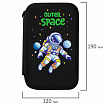 Пенал ПИФАГОР, 3 отделения, ламинированный картон, 19х11 см, "Outer space", 273488