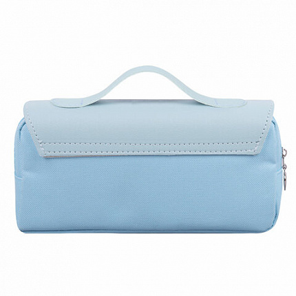 Пенал мягкий ЮНЛАНДИЯ с ручкой, 2 отделения, полиэстер, "My Space", голубой, 21х9х6 см, 271578