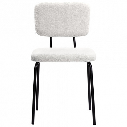 Стулья BRABIX "Ideal CF-080", КОМПЛЕКТ 4 шт., черный каркас, букле белый, 533254