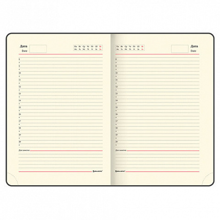 Ежедневник недатированный А5 138х213 мм BRAUBERG "Metropolis Mix", под кожу, 136 л., розовый, 113295