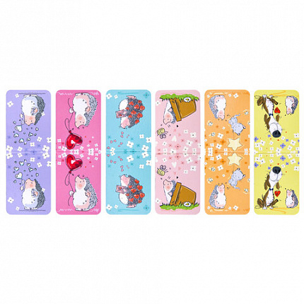 Закладки для книг МАГНИТНЫЕ, "ЯРКИЙ МИКС", набор 30 штук, 35x25 мм, FUNSTER, 116657