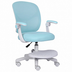 Кресло детское с подставкой для ног BRABIX "Toy MG-205", сетка/ткань TW, голубое, 533152