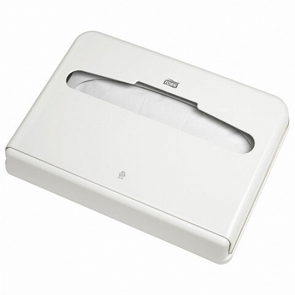 Диспенсер для покрытий на унитаз TORK (Система V1), покрытия 1/2 сложения, белый, 344080
